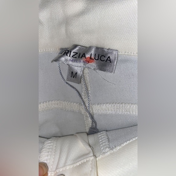 Patrizia Luca Split Front Ankle Pant in White - Picture 4 of 10